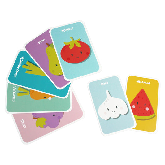 Fruit & Vegetables – Portuguese & English Bilingual Flash Cards