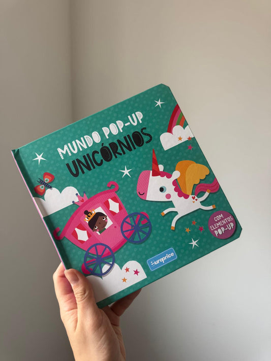 Pop-Up Unicorns Book — Children's Book in Portuguese | Livro Pop-Up Unicórnios