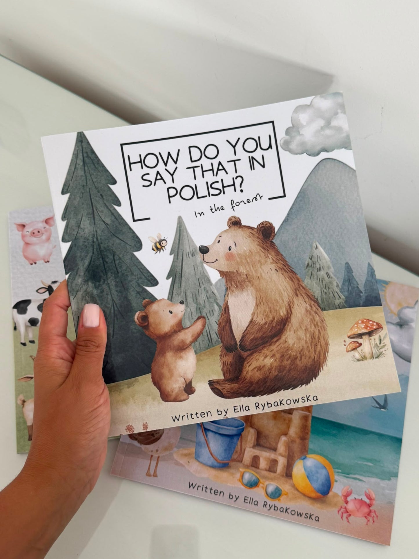 Complete How Do You Say That in Polish? book bundle displayed together for bilingual toddlers