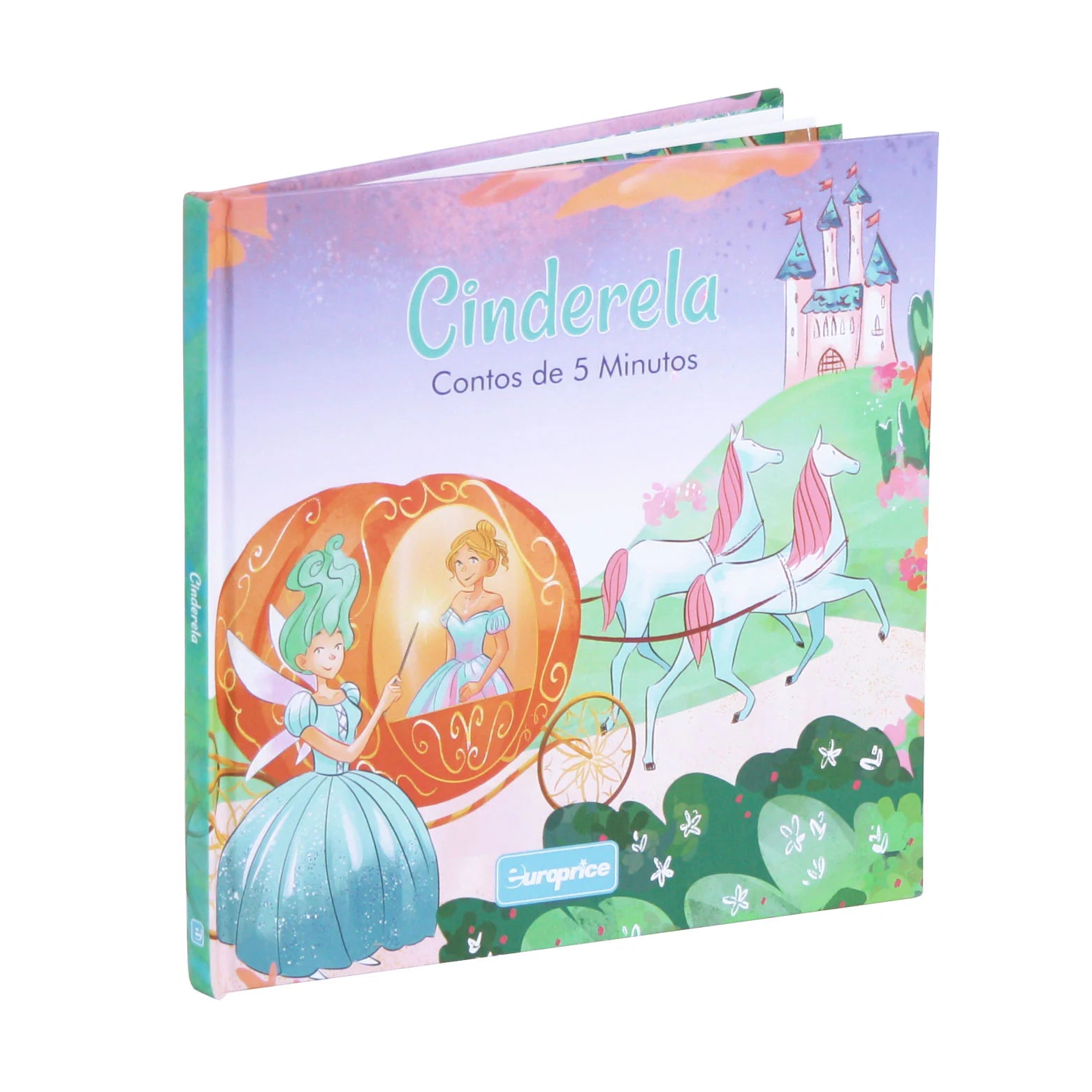 Cinderella children's fairy tale book cover in Portuguese