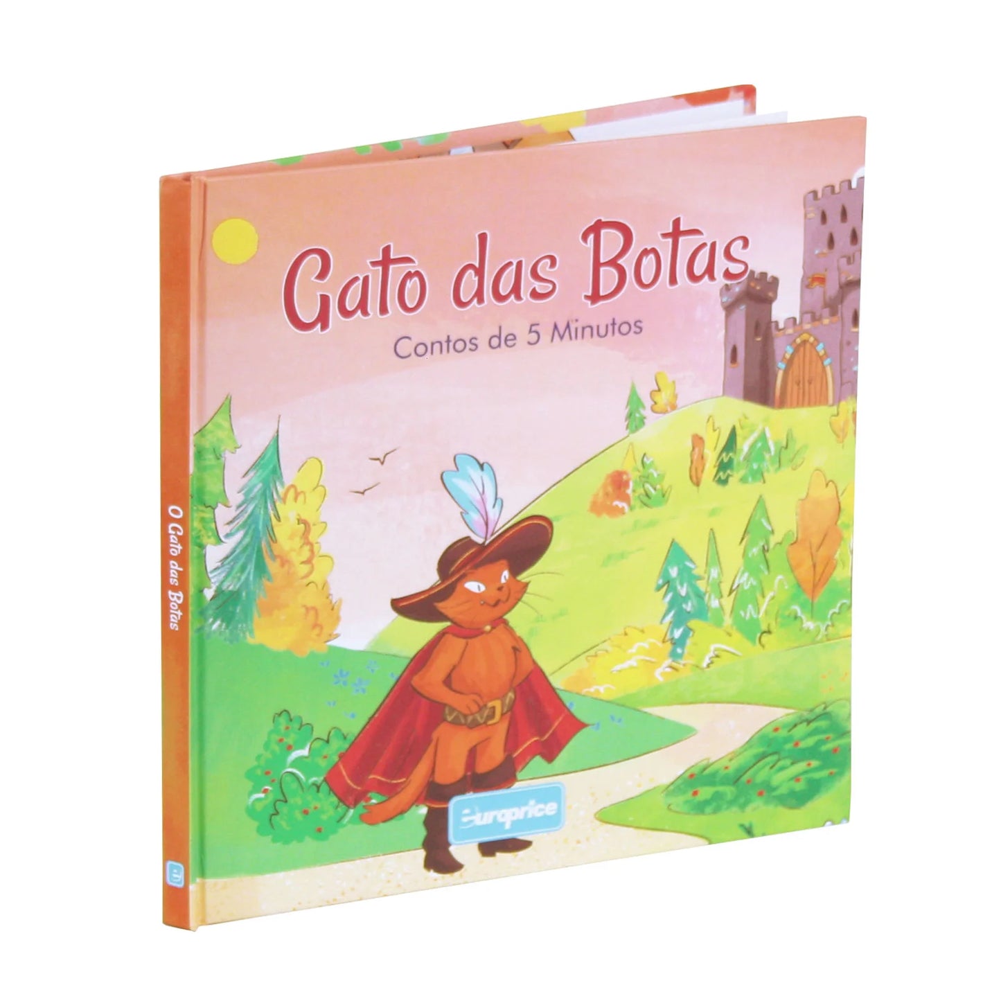 Puss in Boots children's book cover in Portuguese
