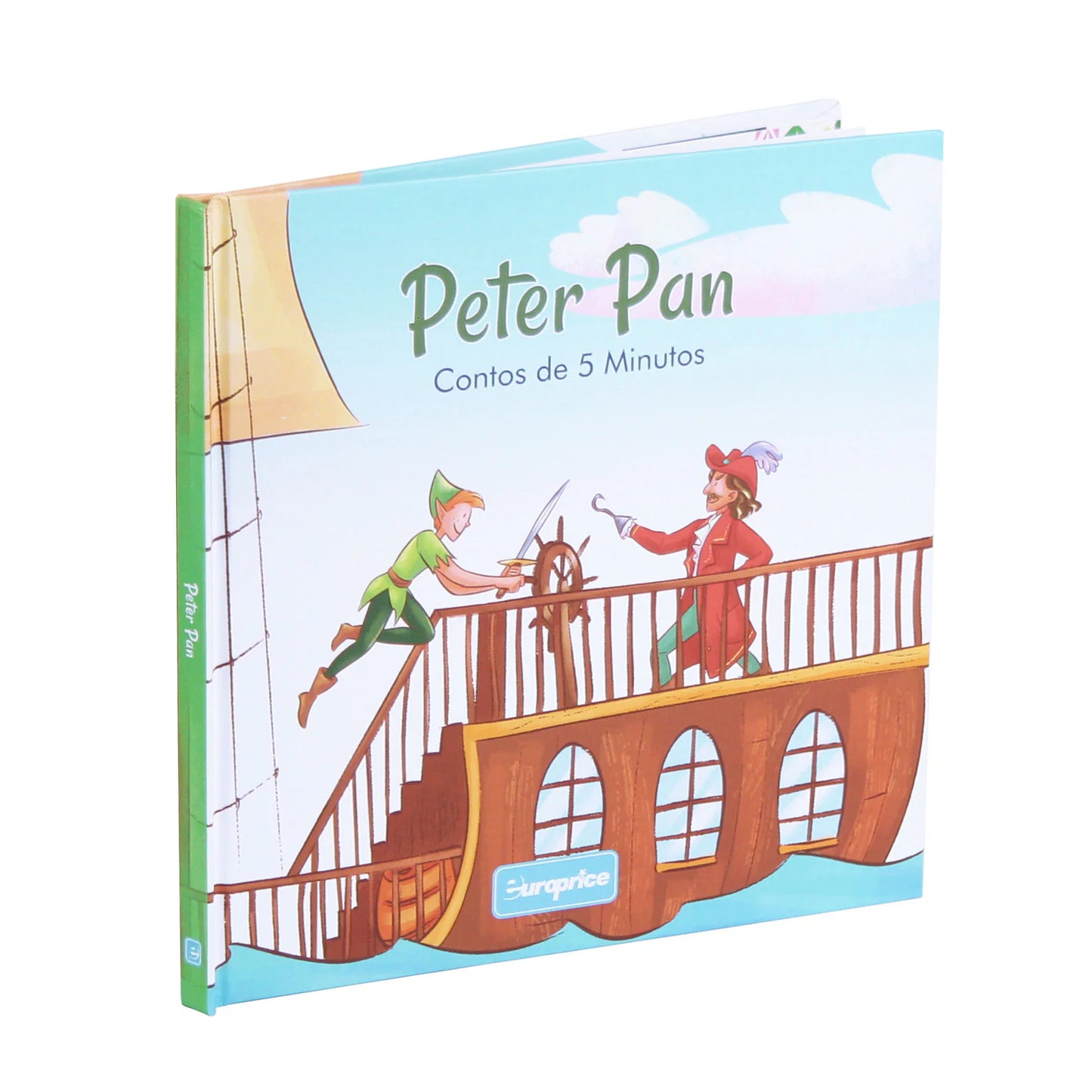 Peter Pan children's fairy tale book cover in Portuguese