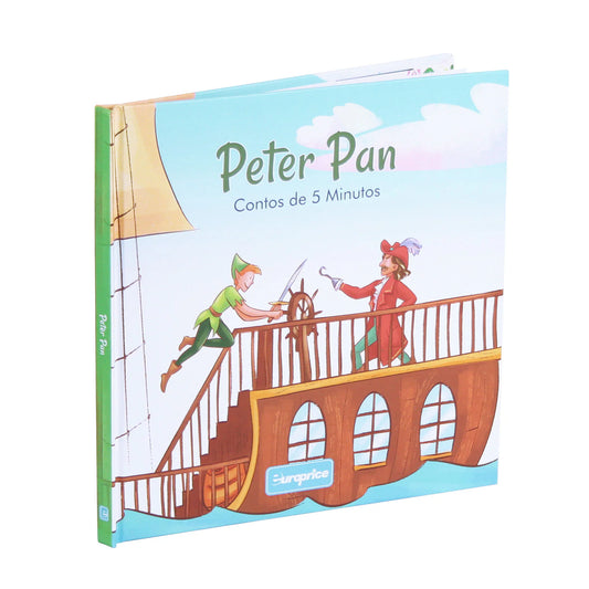 Peter Pan children's fairy tale book cover in Portuguese