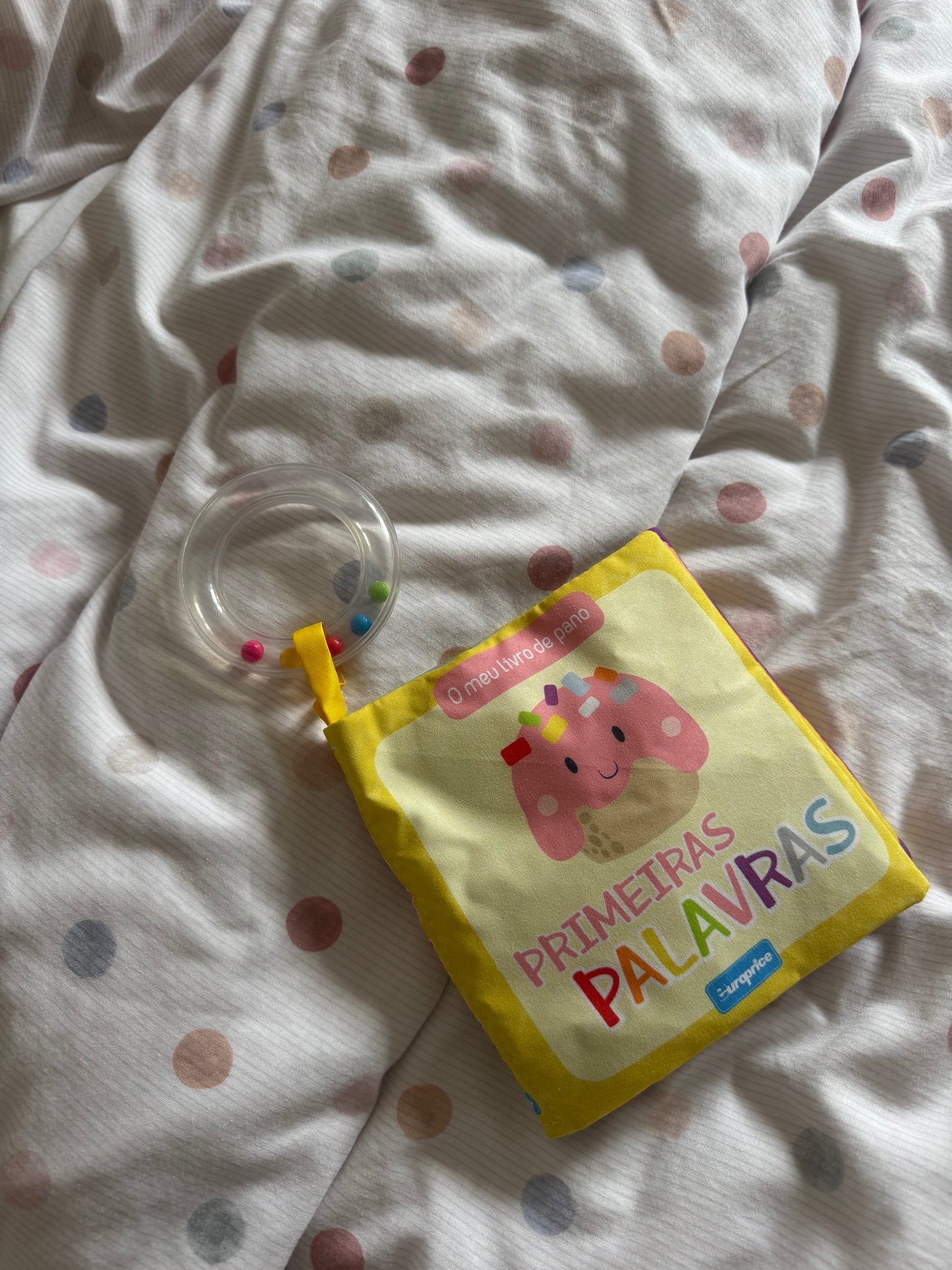 My First Words Sensory Crinkle Book — Baby Book in Portuguese | Fabric Sensory Book