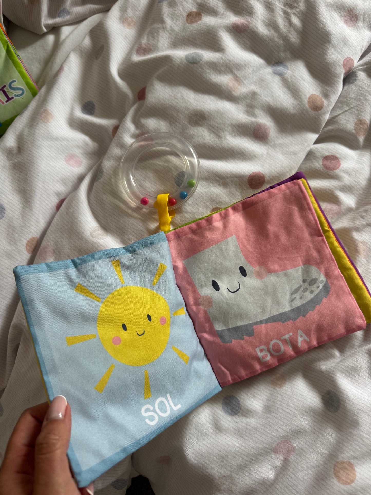 My First Words Sensory Crinkle Book — Baby Book in Portuguese | Fabric Sensory Book