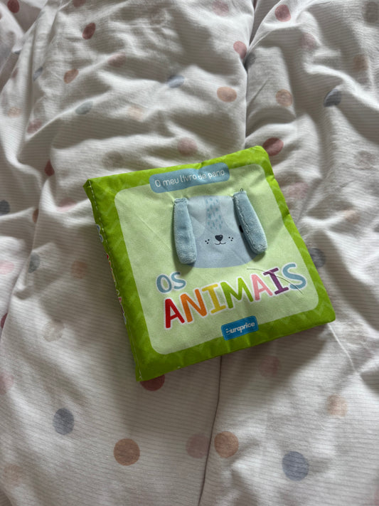 Animals Fabric Sensory Book- Baby Book In Portuguese