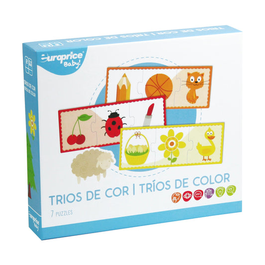 Colour Trio – Portuguese Learning Puzzle for Babies & Toddlers