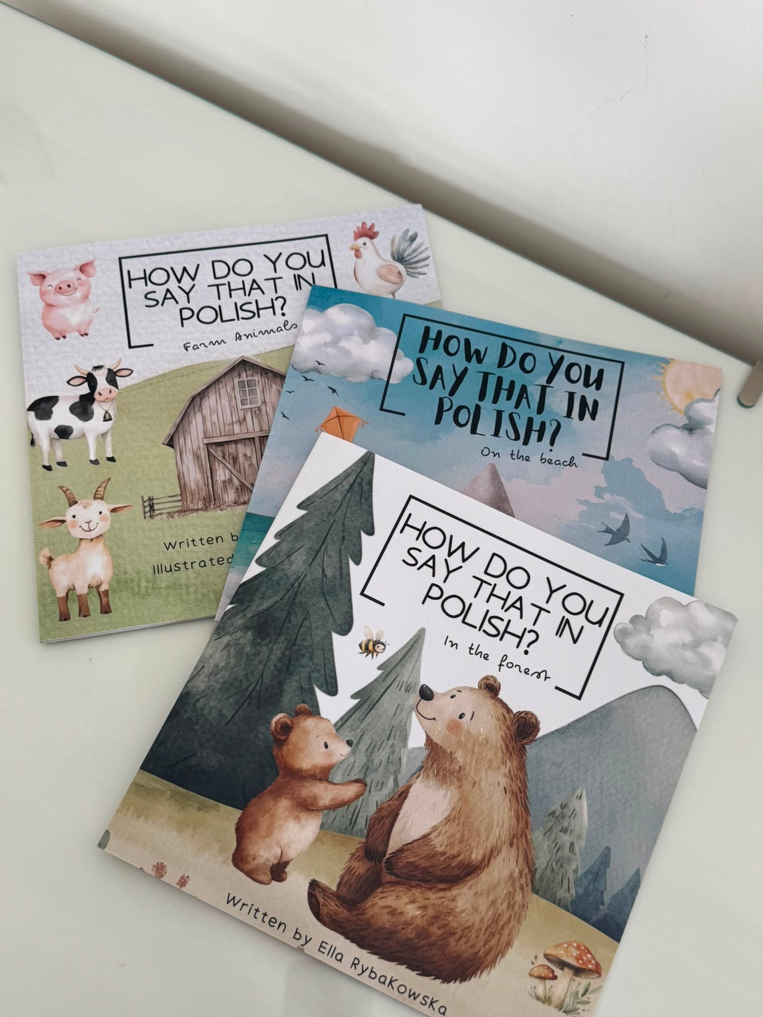 Polish Book Bundle — 3 bilingual Polish-English children's books for toddlers