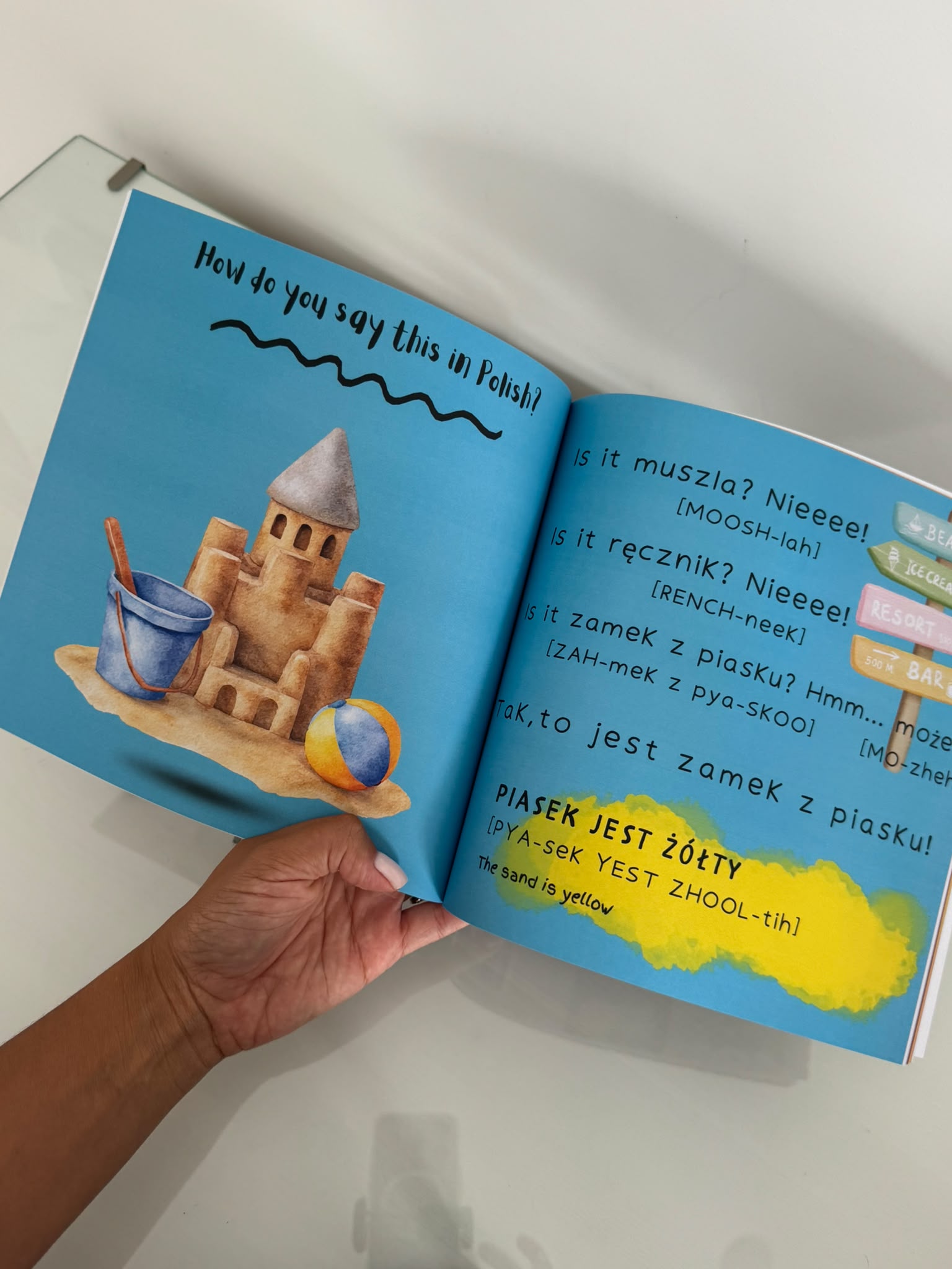 Polish Book Bundle for toddlers — Farm Animals, In the Forest and On the Beach books stacked together