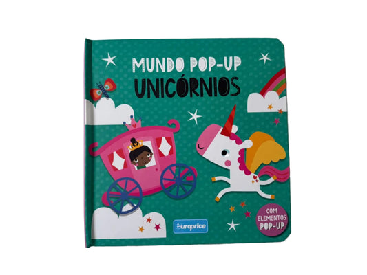 unicorn pop up. book in Portuguese